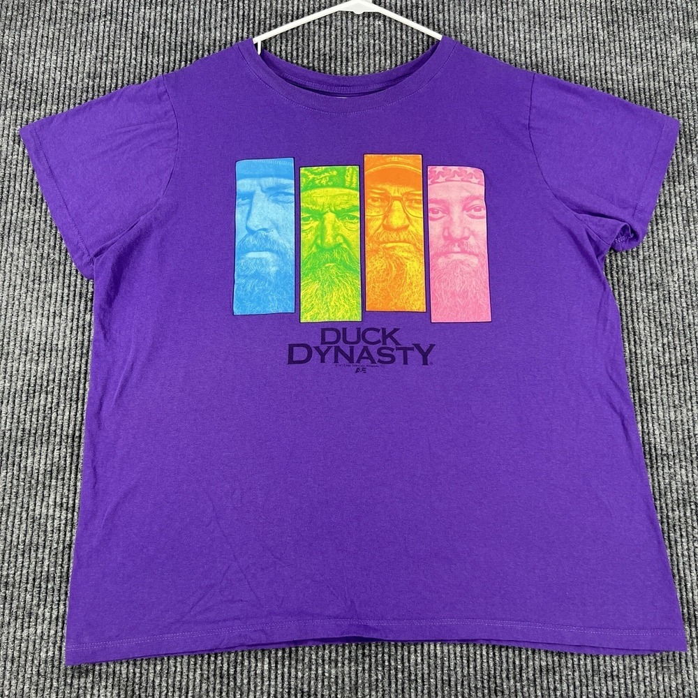 Duck Dynasty Womens Shirt 3XL Purple Short Sleeve 100% Cotton Soft